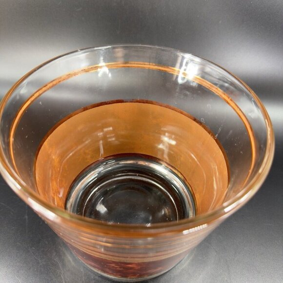 Vintage Mid Century George Briard Brown Marble Ice Bucket Glass Bottle Holder - Picture 11 of 16